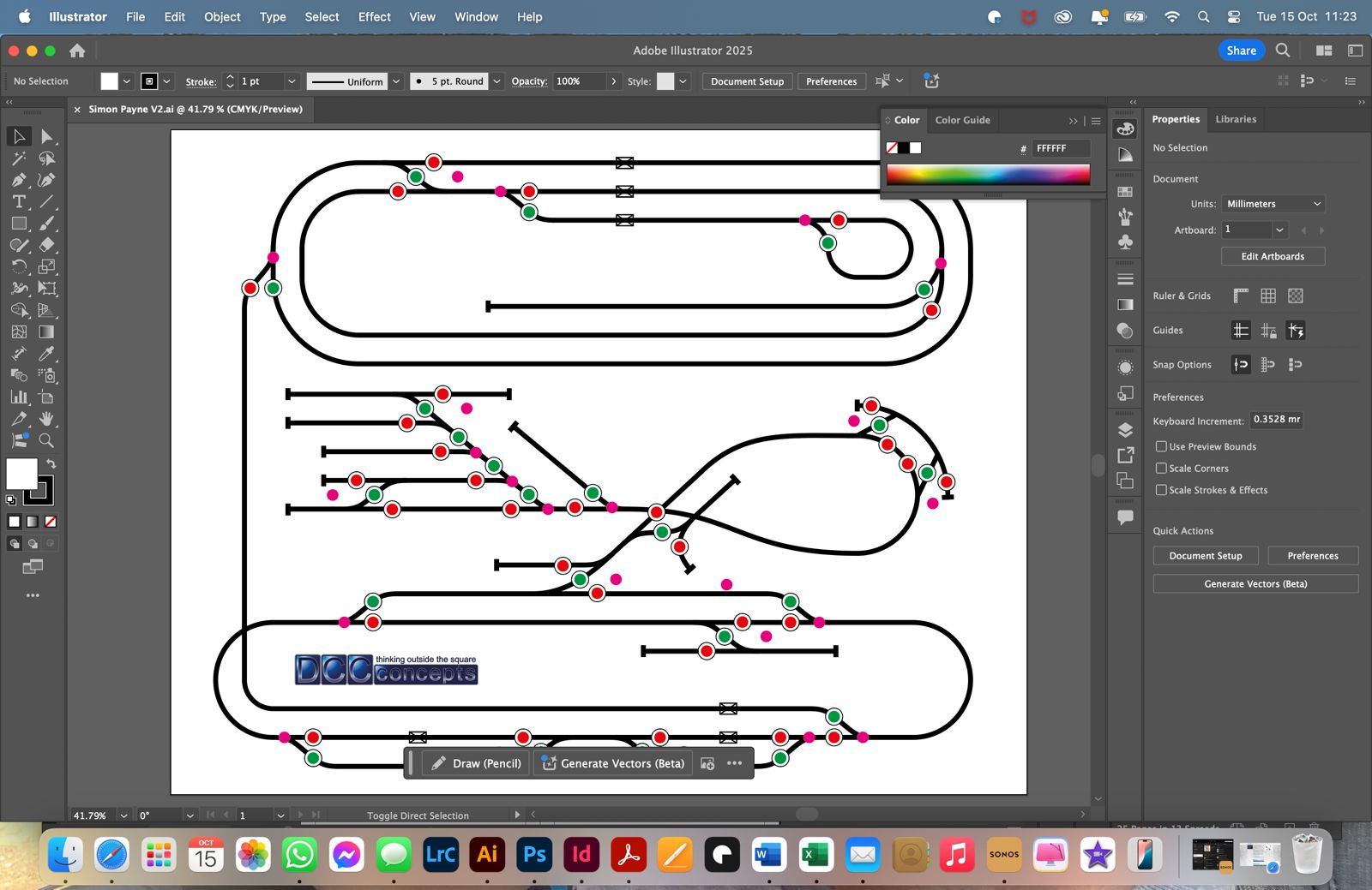 Example of a Layout Concepts control panel
